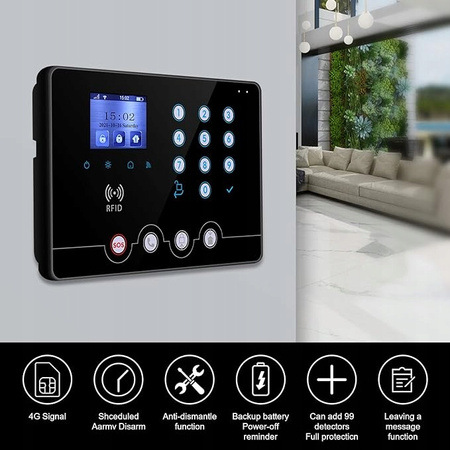 Bezprzewodowy system alarmowy Wolf Guard W4Q-Black-W06 WiFi 4G