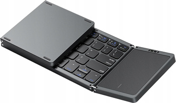 Klawiatura składana bezprzewodowa Bluetooth TouchPad QWERTY DARK GREY