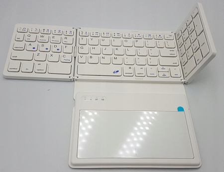 Klawiatura składana bezprzewodowa z TouchPad  BIAŁA
