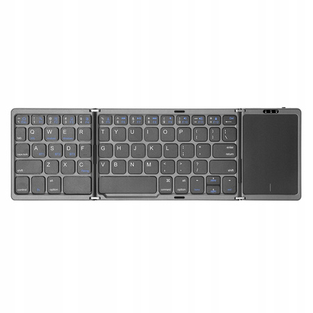 Klawiatura składana bezprzewodowa Bluetooth TouchPad QWERTY DARK GREY