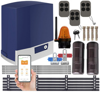Napęd zestaw do bram przesuwnych DP1000 WiFi 3x pilot 5x listwa lampa