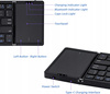 Klawiatura składana bezprzewodowa Bluetooth TouchPad QWERTY SREBRNA